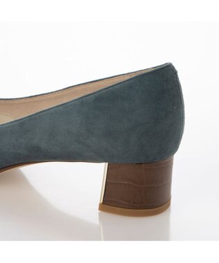 Riz raffinee <Riz raffinee>スクエアトゥプレーンパンプス グリーンスエード