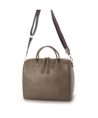 UNBILLION perche 牛革オイル2wayテープショルダー クロコオーク