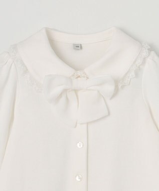 ANY KIDS リボン付き インナー ブラウス ホワイト