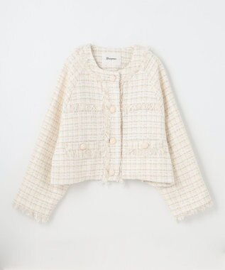 GRACE CONTINENTAL フリンジドルマンジャケット キナリ