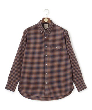 J.PRESS MEN 【WEB・一部店舗限定】フランネルギンガムチェックシャツ / B.D. ブラウン系3