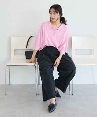 CRAFT STANDARD BOUTIQUE ポロニットプルオーバー Pink