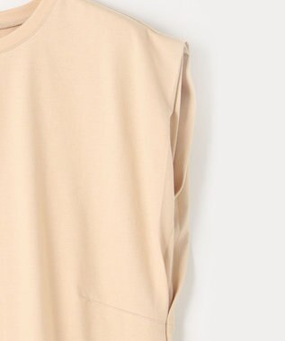 組曲 L 【洗える】バックパールフレアカットソー ベージュ系