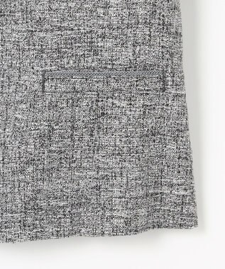 J.PRESS LADIES 【セットアップ対応】Light Tweed ノーカラー ジャケット ブラックMIX系6