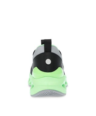 STEVE MADDEN SURGE 1 デザインソールニットスニ―カー ブラックグリーン