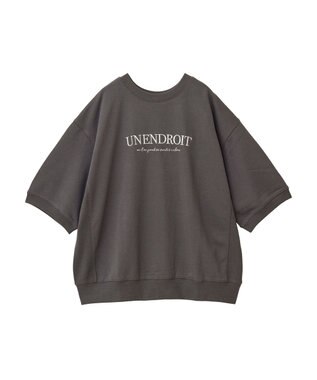 Green Parks ７分袖ロゴミニ裏毛トレＴＥＥ Charcoal Gray