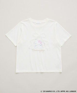 Green Parks チャーミーキティ/レースリボンプリントTシャツ White