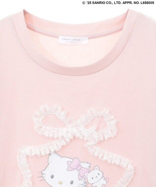 Green Parks チャーミーキティ/レースリボンプリントTシャツ Pink