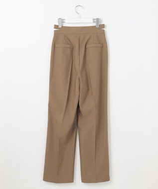 Feroux 【洗える】サイドオープンスラックス パンツ キャメル系