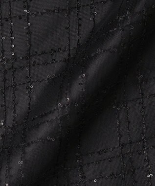 Feroux きらめきチェックフレア スカート ブラック系