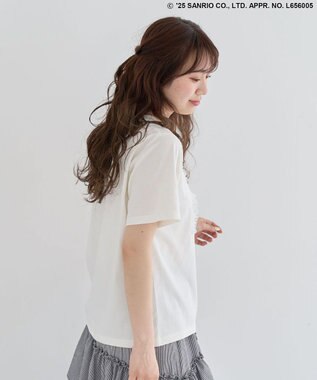 Green Parks チャーミーキティ/レースリボンプリントTシャツ White