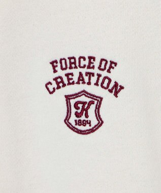 WEGO ハーフZIP襟付きショートスウェット ホワイト