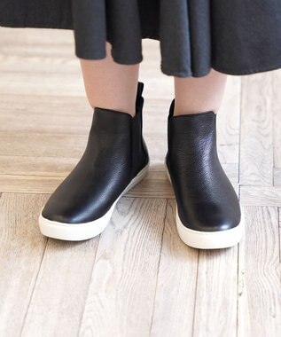 Pointer 本革サイドゴアショートブーツ ブラック