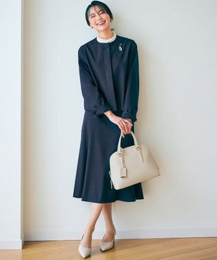 23区 S 【セットアップ対応】ストレッチブッチャー スカート ネイビー系