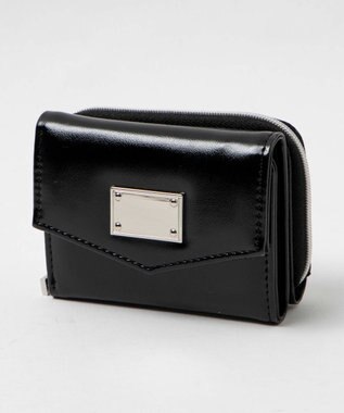 WEGO メタリックプレートウォレット ブラック