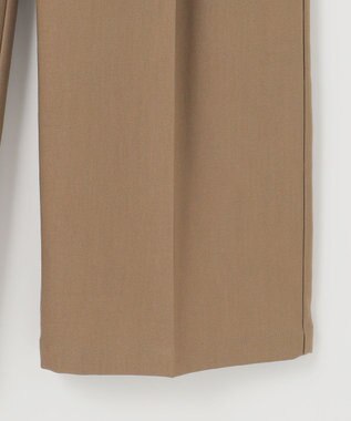 Feroux 【洗える】サイドオープンスラックス パンツ キャメル系