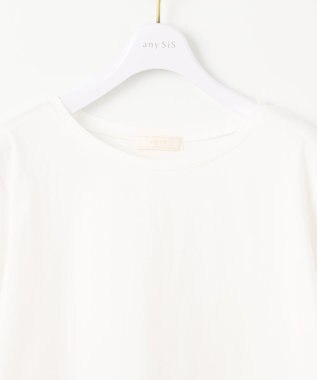 ANY SIS 【洗える】シャツコンビレイヤード カットソー ネイビーストライプ