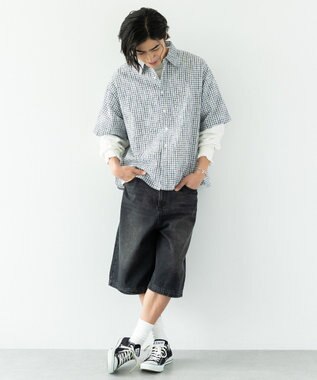 CRAFT STANDARD BOUTIQUE デニムバギーショーツ Black
