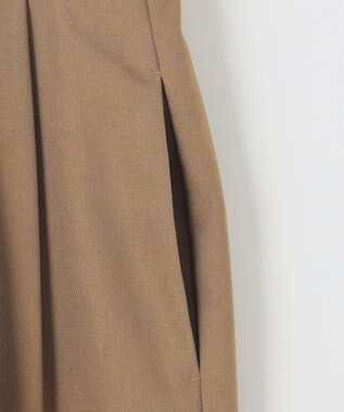 Feroux 【洗える】サイドオープンスラックス パンツ キャメル系