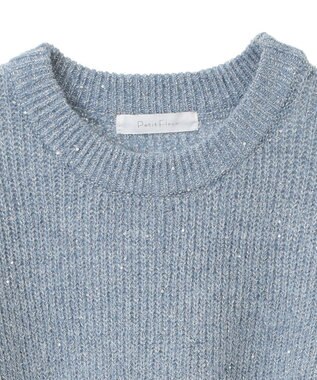 Green Parks ・Ｐｅｔｉｔ　Ｆｌｅｕｒ　ラメ＆スパンコールニット Blue