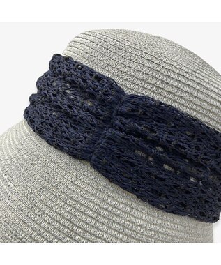 林八百吉商店 un chapeau  リネンブレードハット グレー