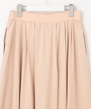 自由区 【XSサイズ～/洗える】ストレッチタイプライター タックギャザースカート ピンク系