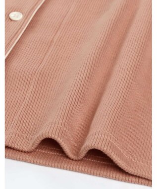 une nana cool 【綿混】ソフトコットンリブ 長袖開襟パジャマ MADE WITH LIBERTY FABRIC ピンク