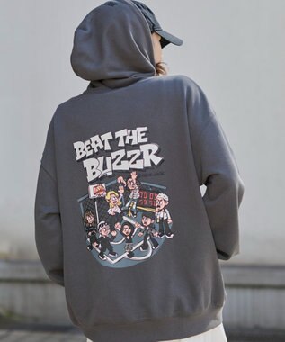 WEGO 【ユニセックス着用ITEM】別注NEWJACKグラフィックプルパーカー ブラック中濃色