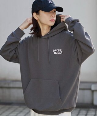 WEGO 【ユニセックス着用ITEM】別注NEWJACKグラフィックプルパーカー ブラック中濃色