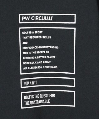 PW CIRCULUS 【吸水速乾 / UV遮蔽率99.5% UVカット / ストレッチ】【MEN】ロングスリーブモックT ゴルフ ブラック系