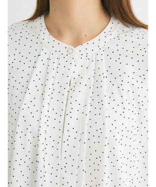 Green Parks ２ｗａｙ　フレンチスリーブ釦付ブラウソー Dot