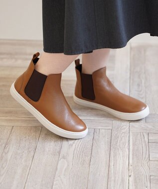 Pointer 本革サイドゴアショートブーツ ライトブラウン