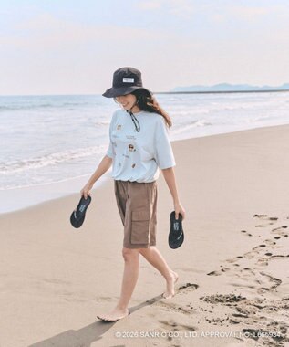 OP／FILA 【Ocean Pacific×ハローキティ】ラッシュTシャツ グレー