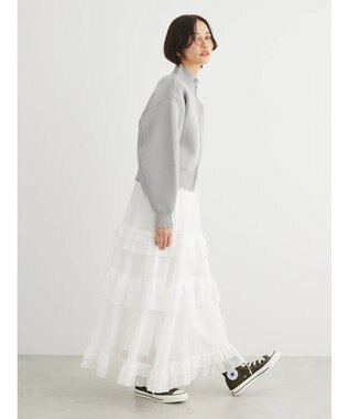 Green Parks ・ＥＬＥＮＣＡＲＥ　ＤＵＥ　ハイネックＺＩＰカーディガン Gray