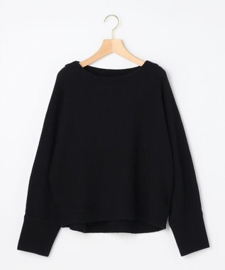 組曲 【加藤ローサさん着用】ウールカシミヤミックスボートネック ニット ブラック系