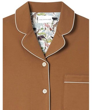 une nana cool 【綿100%】72/2 メガハイゲージパジャマ MADE WITH LIBERTY FABRIC マスタード