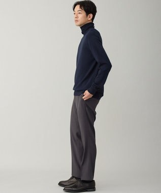 UNFILO MENS 【男女兼用】ソフトサーモ アンチピリングニット タートルネック ネイビー