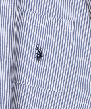 WEGO USPOLOハーフスリーブシャツ ブルーストライプ