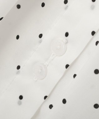 earth music&ecology 【イージーケア】TRキュプラダブルボタンフリルシャツ Dot