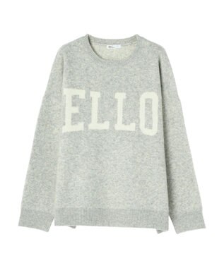 CRAFT STANDARD BOUTIQUE ロゴジャガードニットプルオーバー Gray