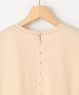 組曲 S 【洗える】バックパールフレアカットソー ベージュ系
