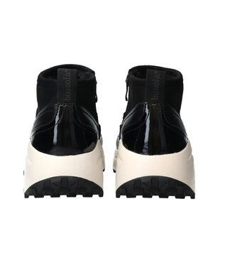 INTER-CHAUSSURES 【BUSSOLA】ライニングファースニーカーブーツ ブラックスウェード