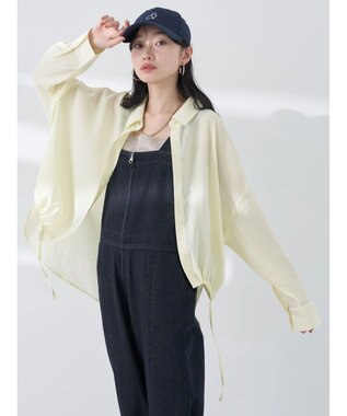 earth music&ecology ドロスト羽織シャツ Cream