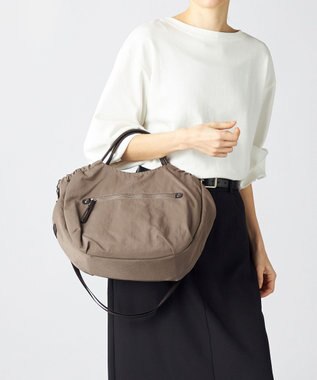 LA BAGAGERIE 【MONICA】サイドギャザー2WAYトートバッグ Mサイズ