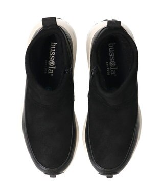 INTER-CHAUSSURES 【BUSSOLA】ライニングファースニーカーブーツ ブラックスウェード