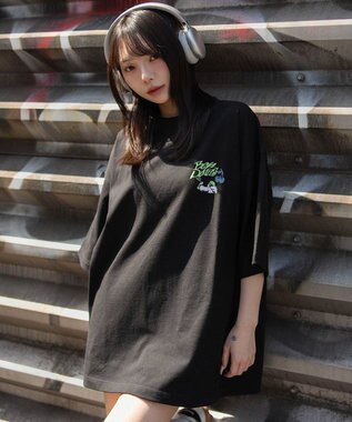 WEGO 【ユニセックス着用ITEM/SMLサイズ展開】別注BENDAVISグラフィックT（SS） ブラック