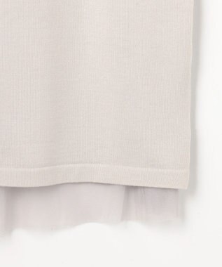 組曲 S 【WEB限定】チュールニット×リバーシブルスカート セット ライトグレー系