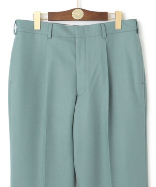 J.PRESS MEN 【J.PRESS ORIGINLAS】1001 PAPER FLANNEL PIPED STEM 1TUCK / JAPAN MADE ピーコックグリーン系