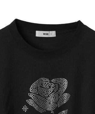WEGO ラインストーンサイドドロストロンT ブラック