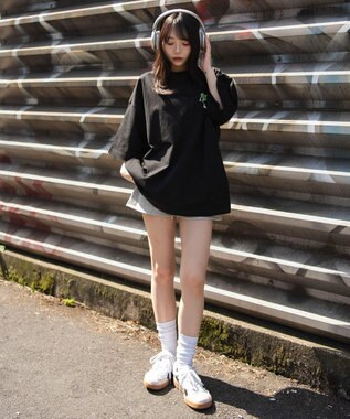 WEGO 【ユニセックス着用ITEM/SMLサイズ展開】別注BENDAVISグラフィックT（SS） ブラック